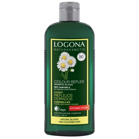 LOGONA 250ml) (4 use Shampoo Reflex with Colour for vitiligo x Chamomile